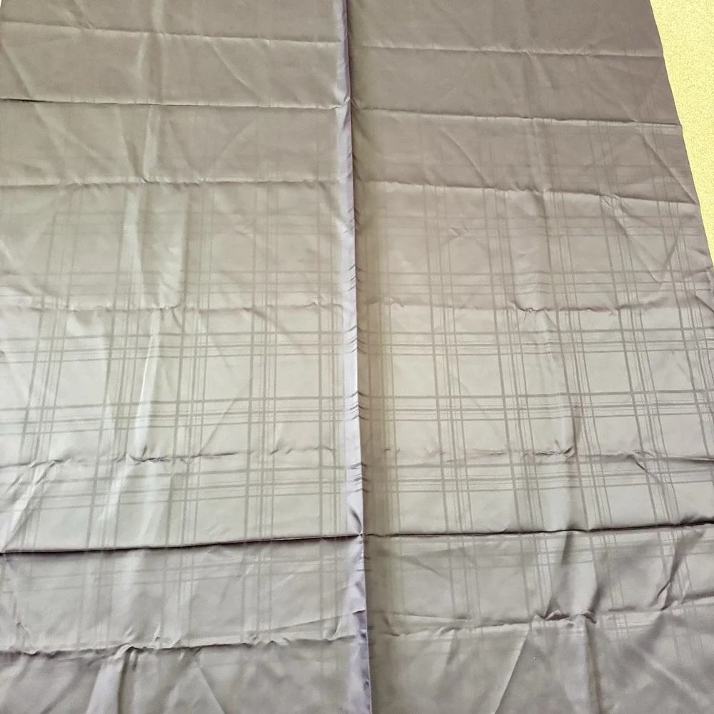 Vintage Jacquard Purple Plaid Fabric Silky Continuous Bolt 5 Yds 185x44 Sewing
